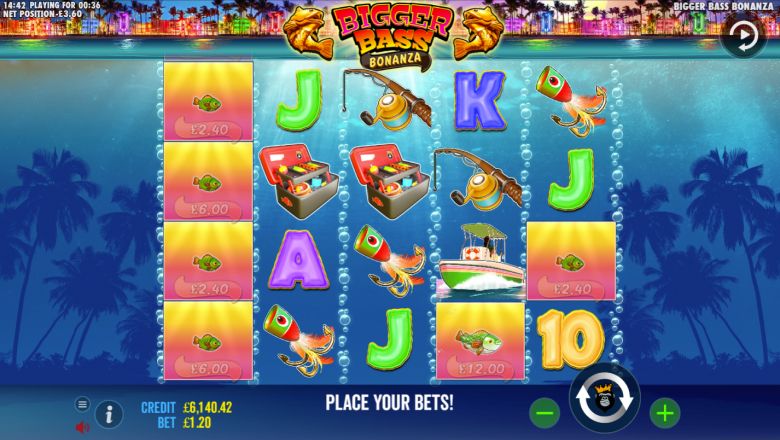 Bigger Bass Bonanza slot screenshot