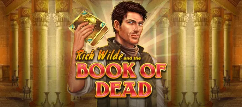 Book of Dead sot game Book of Slots series Rich Wilde and the Book of Dead MrQ online casino real money bets explorer games adventure gaming