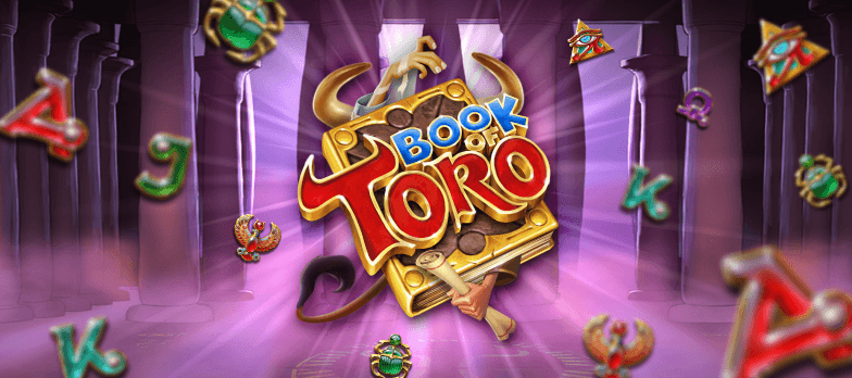 Book of Toro slot game MrQ online casino ancient Egyptian themed slots wild symbols free spins flying graphics