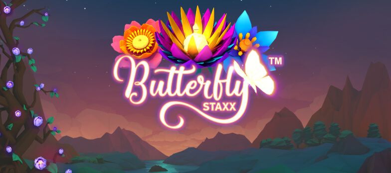 hpButterfly Staxx slot game online gaming slots fairy mystical woods landscape mrq online caisno real money bets butterfly animation graphic tropical flowers