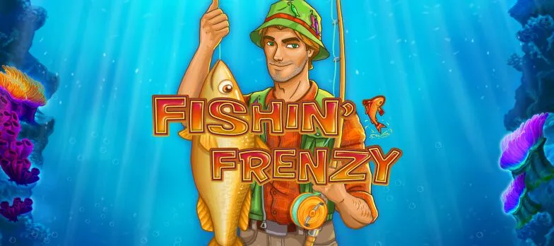 Fishin' Frenzy slot game underwater themed gaming fishing games MrQ online slot game mobile casino real money bets fisherman