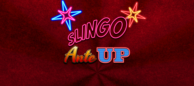 Slingo Ante Up slot game slingo casino games cash prizes mrq online casino real money bets neo sign