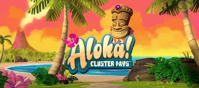 Aloha cluster pays slot game hawaii themed games slots mobile casino online MrQ lei flower beach gaming free spins palm trees