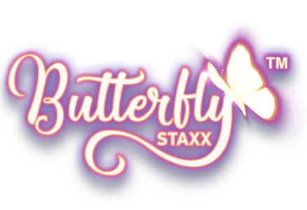 Butterfly Staxx slot game online gaming slots fairy mystical woods landscape mrq online caisno real money bets butterfly animation graphic butterfly logo