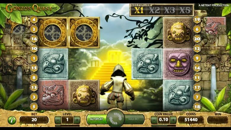 Gonzo's Quest slot screenshot