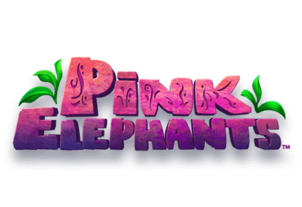 Pink Elephants slot game pink elephant animal themed games mrq online casino mobile casino real money bets desert logo